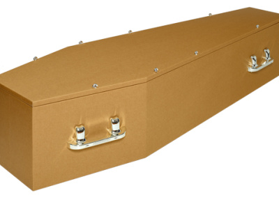 Natural Finish Cardboard Coffin